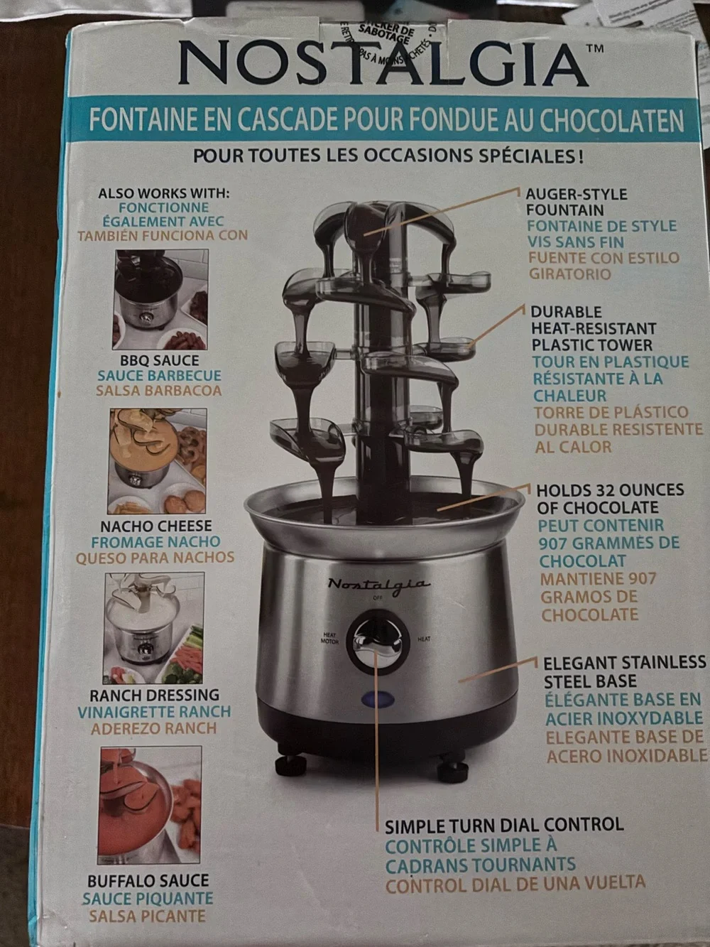 Nostalgia 4 Tier Chocolate Fountain